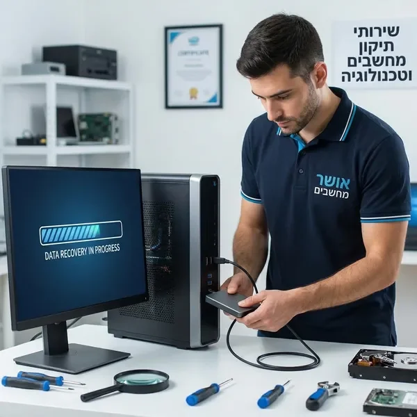 שיחזור מידע וגיבוי נתונים על ידי טכנאי מחשבים